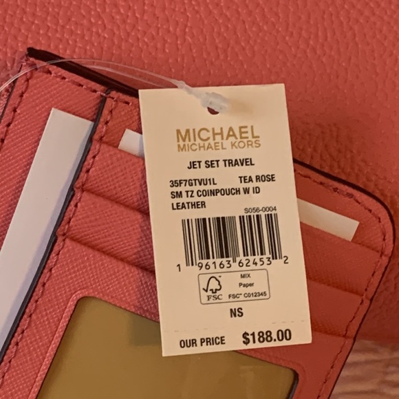 NWT Bundle of MICHAEL KORS Mercer Med Crossbody satchel Tea Rose with ID Wallet - Picture 13 of 13